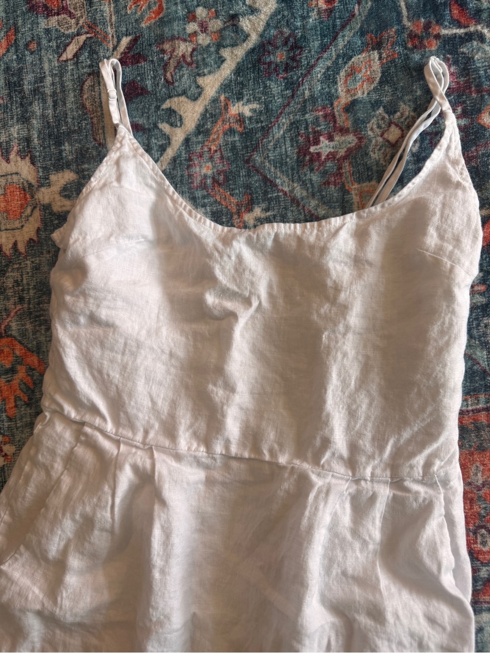 Quince Linen Spaghetti Strap Dress - White - Small - Great condition - Picture 2 of 5